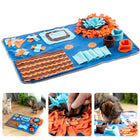 Cheqo® Interactieve Snuffelmat Voor Honden - Speelmat met Spellen - 75 x 50 cm - Stimuleert Intelligentie en Vaardigheden - Anti-Slip - Honden Speelgoed - Speelgoed Voor Hond en Kat - Hondenpuzzel - Wasbaar - Likmat - Hondenspeeltjes - Puppyspeelgoed Snuffelmatten