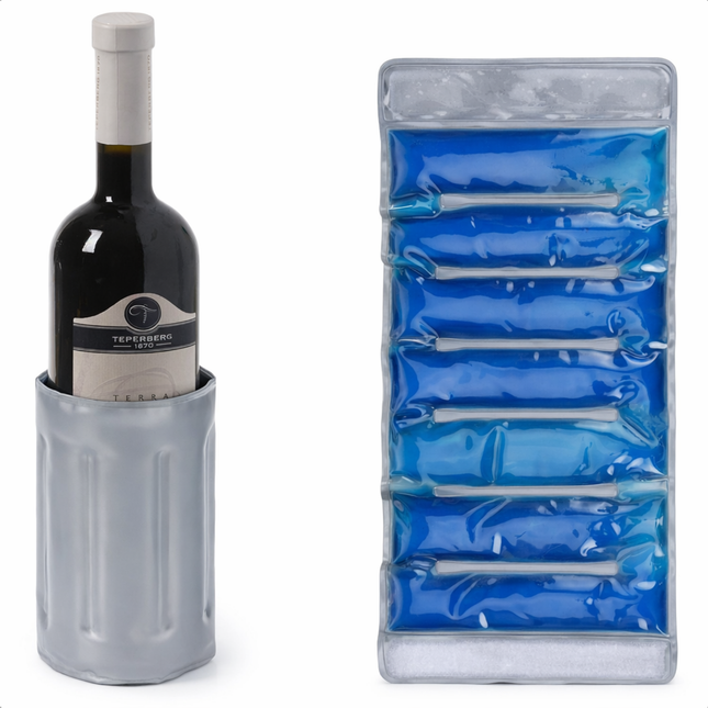 Cheqo® Flessenkoeler - Koelelement voor Flessen - Flessenkoeler Koelelement - Koelelement Fles - Koelelement voor Flessen