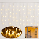 Cheqo® Ijspegel Lichtgordijn - 480 LED's - Extra Warm Wit - Lichtnet - Kerstverlichting Buiten - Binnen En Buiten - IP44 Spatwaterdicht - Energiezuinige LED's - 8 Lichtfuncties - 9.50 Meter - Groen Snoer - Lange En Korte Strengen