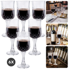 Cheqo® Luxe Plastic Wijnglazen Set - Wijnglas Set Plastic - Herbruikbare Wijnglazen - Onbreekbaar - Kristal Look