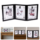 Cheqo® Fotolijst Zwart - Fotoframe - Collagelijst - Voor Meerdere Foto's - Decoratief Woonkamer Accessoire - Met Passe-partout