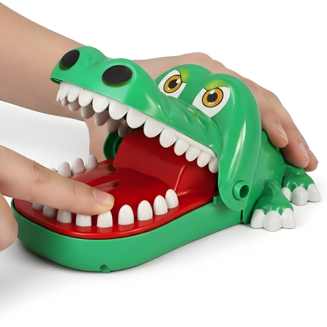 Cheqo® Krokodil Met Kiespijn Spel - Bijtende Krokodil Spel - Krokodil Bijt Spel - Krokodil Tanden Spel - Bijtspel Krokodil - Krokodil Spelletje - Krokodil Actiespel - Krokodil Reactiespel - Krokodil Drankspel