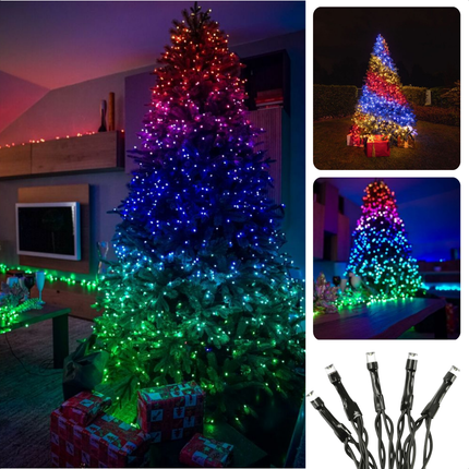 Cheqo® Clusterverlichting Multicolor - Kerstboomverlichting - Kerstlampjes - Kerstverlichting - 8M - 400 LED - Waterdicht voor Binnen en Buiten