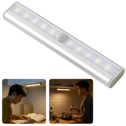 Cheqo® Kastverlichting LED met Vewegingssensor- Keukenverlichting op Batterij - LED Kast Verlichting Draadloos - Kastlamp met Sensor - Lamp met Sensor - Sensor Verlichting Kast - Keuken en Slaapkamer