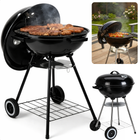 Cheqo® Houtskoolbarbecue - Houtskool Bbq - Kogelbarbecue - Barbecue Op Wielen - Kogelbarbecue Met Deksel - Houtskoolbarbecue Met Deksel - Houtskoolgrill - Tuinbarbecue - Buiten Barbecue - Zwarte Houtskoolbarbecue