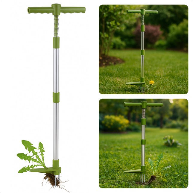 Cheqo® Onkruidtrekker - Onkruidsteker - Onkruidwieder - Onkruid Verwijderen - Milieuvriendelijke Onkruidverwijderaar - 100 cm