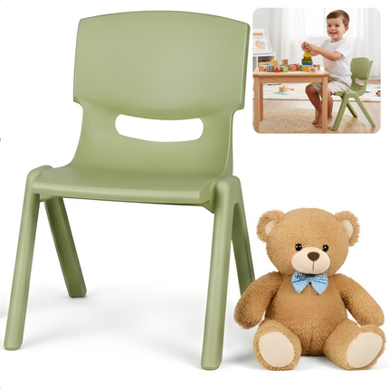 Cheqo® Kinderstoeltje - Kinderstoel - Peuterstoeltje - Peuterstoel - Kinderstoel Groen - Kinderstoel Kind - Stoel voor Kinderen - Kinderstoel 3 Jaar - Kinderstoel Tuin - Kinderstoel Buiten - Kinderstoel Binnen