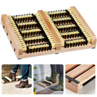 Cheqo® Houten Schoenenborstel - Voetveger Laarzen - Voetenveger - Voetveeg – Borstel voor Schoenen en Laarzen - Kunststof Borstels