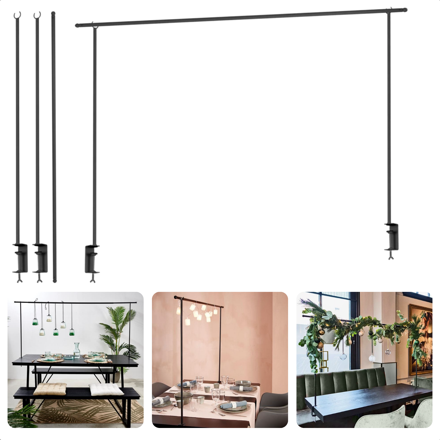 Arti Casa 130 - 250 cm decoratieve tafelstang Arti Casa 130 - 250 cm decoratieve tafelstang