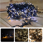 Cheqo® Kerstverlichting - Kerstboomverlichting - Kerstlampjes - 192 LED - 1.4M - Voor Binnen en Buiten - Timer - Warm Wit & Wit - 8 Lichtfuncties - Op Batterijen - Clusterverlichting - Sfeerverlichting - Feestverlichting Kerstboomverlichting