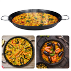 Cheqo® Luxe Paellapan - Paella Pan - Antiaanbak - Alle Warmtebronnen - Grote Stalen Pan voor Inductie