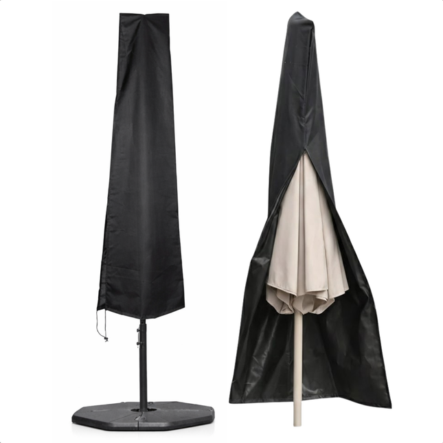 Cheqo® Parasolhoes - Hoes Parasol - Parasol Afdekhoes - Afdekhoes Parasol - Beschermhoes Parasol - Hoes voor Parasol - Parasolhoes Staande Parasol - Parasolhoes Stokparasol - Waterdichte Parasolhoes - Weerbestendige Parasolhoes
