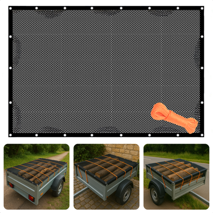 Cheqo® Aanhangernet - Aanhangwagennet - Afdeknet Aanhanger 2x3m - Aanhanger Net - Veiligheidsnet voor Aanhanger