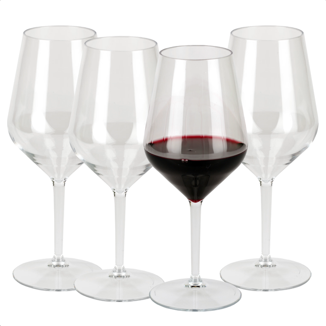 Cheqo® Wijnglazen Set - Wijnglazen - Wijnglazen 4 Stuks - Wijnglazenset 4 - Wijnglazen Set 4 - Wijnglas Set - Wijnglas - Wijnglazen voor Diner - Wijnglazen voor Borrel - Wijnglazen Cadeau