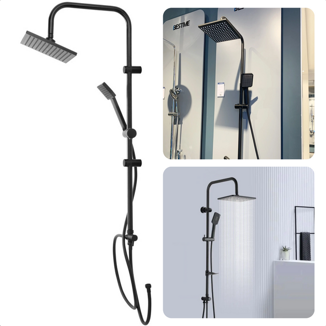 Bathroom Solutions Doucheset - Regendouche En Handdouche - Zwart Persoonlijke Verzorging
