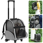 Cheqo® Hondentrolley - Geschikt voor Honden en Katten tot 15 kg - Inclusief Handige Rugtas - Opvouwbaar - 105 x 35 x 32 cm - Dierentrolley - Reismand - Honden Rugzak - Multifunctioneel - Opvouwbaar - Hondentas - Kattentas Reismanden