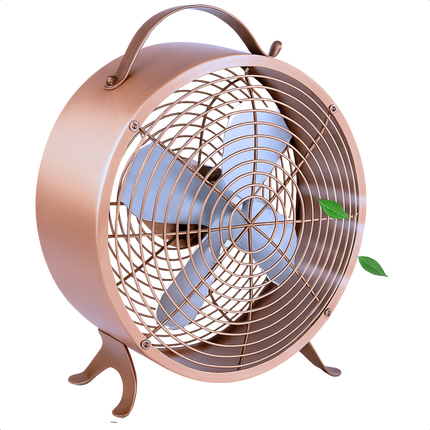 Cheqo® Tafelventilator - Tafel Ventilator - Ventilator voor Bureau of Tafel - Airco Alternatief - Fan - Koper - 2 Snelheden - Modern Design - Met Handvat