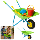 Cheqo® Metalen Kinderkruiwagen - Kruiwagen voor Kinderen - Speelgoed Kinderen Tuin - Tuinieren Voor Kinderen - Tuinkruiwagen - Kindertuingereedschap