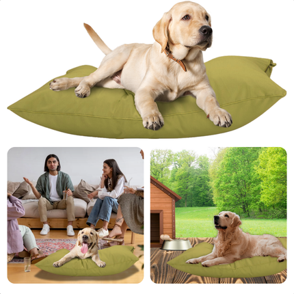 Cheqo® Hondenkussen - Huisdierbed - Hondenmand - Benchkussen - Hondenbed - Waterdicht - Voor Grote Honden - Groen