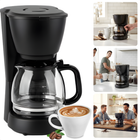 Cheqo® Koffiezetapparaat met Glazen Kan - Uitneembaar Filter - Anti-Drup Functie - Koffiezet Apparaat - Filterkoffie Machine - Warmhoudplaatje - Koffiemachine - Zwart Koffiezetapparaat - Betrouwbare Koffiemachine