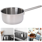 Cheqo® Steelpan - 16 cm - 1.6 liter - RVS - Sauspan - 1600 ml - Diameter 16 cm - Hoogte 8 cm - Vaatwasserbestendig - Voor Alle Warmtebronnen - Ook Inductie - Juspan - Kookpan - Steelpannetje - Keukengerei - Anti-Aanbaklaag steelpannen