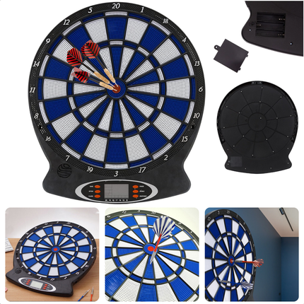 Cheqo® Elektronisch Dartbord - Darten - Dartbord Elektrisch - Inclusief 18 Spellen - LCD Display - Inclusief Darts - Dartpijlen