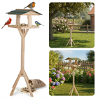 Cheqo® Vogelvoederhuisje op Paal - Vogelhuisje op Paal - Vogelvoederhuis op Paal - Vogelvoederstation - Vogelvoerhuisje - Vogelhuisje Tuin - Vogelhuisje Balkon - Vogelvoederhuisje Tuin - Vogelhuisje Buiten