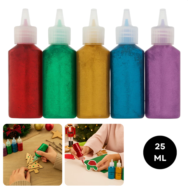 Cheqo® Lijm Parelmoer - Knutsel Lijm - Hobbylijm - Parelmoer Kleuren - Lijm Voor Knutselen - Decoratieve Lijm - Lijm Voor Hobby - Lijm Voor Creatief Gebruik - Hobbylijm