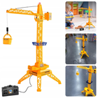 Cheqo® Speelgoed Kraan 60 cm - Hijskraan - Elektrische Kraan met Afstandsbediening - Bouwspeelgoed Kinderen
