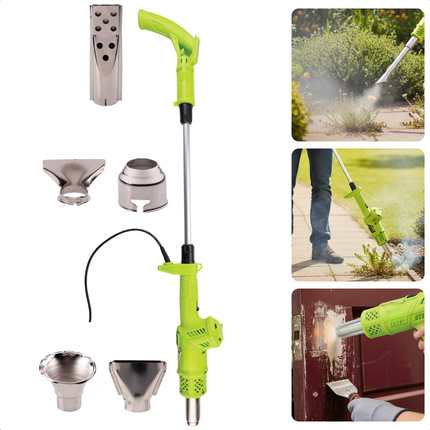 Cheqo® Onkruidbrander - Elektrische Onkruidbrander - Onkruidverdelger - Thermische Onkruidverdelger - Onkruidverwijderaar - Onkruidbrander 2000w - Elektrische Onkruidbrander 2000w - Verf Afbrander - Verfbrander