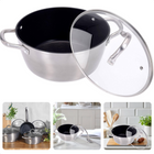 Cheqo® Gesmeed Aluminium Braadpan 3.7L - 24 cm - PFOA-vrij - Vaatwasserbestendig - Superieure Warmteverdeling - Voor Alle Warmtebronnen - Hapjespan - Koekenpan - Glazen Deksel - Inductie Braadpannen