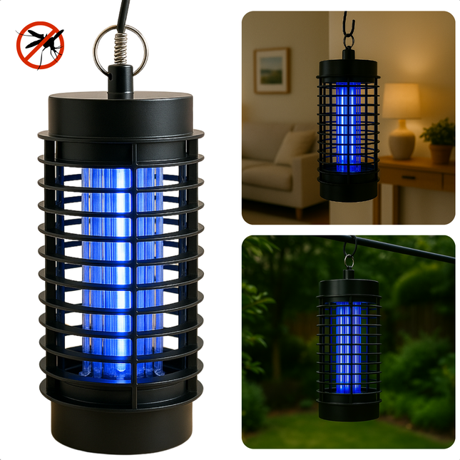 Cheqo® LED Insectenverdelger - Anti Muggenlamp - Anti Muggen Lamp - Insectenlamp - Vliegenlamp - Muggenvanger Voor Binnen en Buiten - UV Bescherming