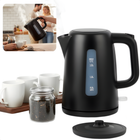 Cheqo® Waterkoker – Mat Zwarte Waterkoker – Snoerloos Design – Water Koker - Water Koken – Waterniveau-Indicator – Verborgen Verwarmingselement – Automatische Uitschakeling – Verlichte Aan/Uit-Schakelaar - Theekan