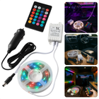 Cheqo® LED Strip 2 Meter - RGB LED Strip - Zelfklevende LED Strip - Draadloze Afstandsbediening - 12V/24V Aansluiting - Sfeerverlichting LED - Auto LED Verlichting - Caravan LED Strip - Dimbare LED Strip - 60 Led's - Infrarood Bediening