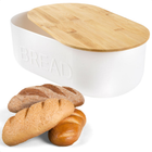 Cheqo® Broodtrommel Bamboe Deksel - Verhouddoos - Brooddoos - Brood Bewaren - Bewaardoos