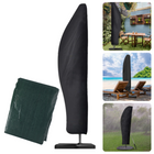 Cheqo® Hangparasolhoes 265 cm - Beschermhoes voor Hangparasol - Polyester - 70 cm Breed - Weersbestendige Parasolhoes - Voor Zweefparasol - Voor Staande Parasol - Ritssluiting - Elastische Zoom - Extra Sterk Materiaal Tuinmeubelhoezen