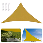 Cheqo® Driehoekig Schaduwdoek - Schaduw Doek - UV50+ Polyester - Okergeel Zonwering