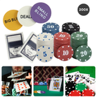 Cheqo® Pokerset 200-delig - Poker Set - Pokerspel - Poker Chips - Inclusief Speelmat en Professionele Pokerchips - Geschikt voor Kinderen - Handig Opbergblik