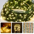 Cheqo® Kerstverlichting - Kerstboomverlichting - Kerstlampjes - Sfeerverlichting - LED Verlichting - Voor Binnen en Buiten - Tuinverlichting - Feestverlichting - Lichtsnoer - 600 LED's - 18m - Warm Wit - 8 Lichtfuncties - Soft Wire Kerstboomverlichting
