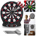 Cheqo® Elektronisch Dartbord - Complete Dartset - Met Pijlen - Reserve Pijlpunten - 159 Spelvariaties - Automatische Uitschakeling - Grote LCD Display -  8 Spelers Tegelijk - Dart Bord Dartborden