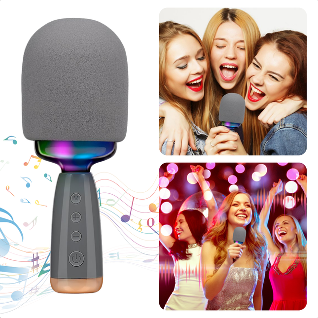 Cheqo® Draadloze Karaoke Microfoon - Karaoke Set - Bluetooth Speaker - Party Box - Draagbare Zangset - Voor Kinderen en Volwassenen