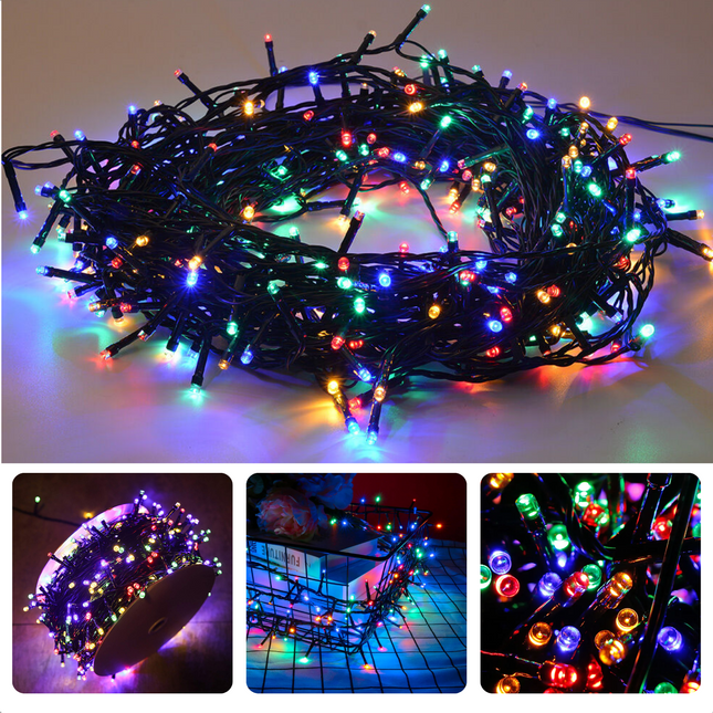 Cheqo® Kerstverlichting - Kerstboomverlichting - Kerstlampjes - Sfeerverlichting - LED Verlichting - Voor Binnen en Buiten - Tuinverlichting - Feestverlichting - Lichtsnoer - Multicolor - Timer - 8 Lichtfuncties - Geheugen - 240 LED's - 18M Kerstboomverlichting