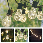 LED feestverlichting met warme witte gloed, ideaal voor tuin- en feestdecoratie, geschikt voor binnen en buiten gebruik.