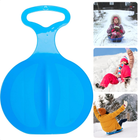 Cheqo® Slee - Pannenkoekslee Blauw - Pannenkoek Slee - Flexibel Handvat - Rodelen - Kunststof Kinderslee