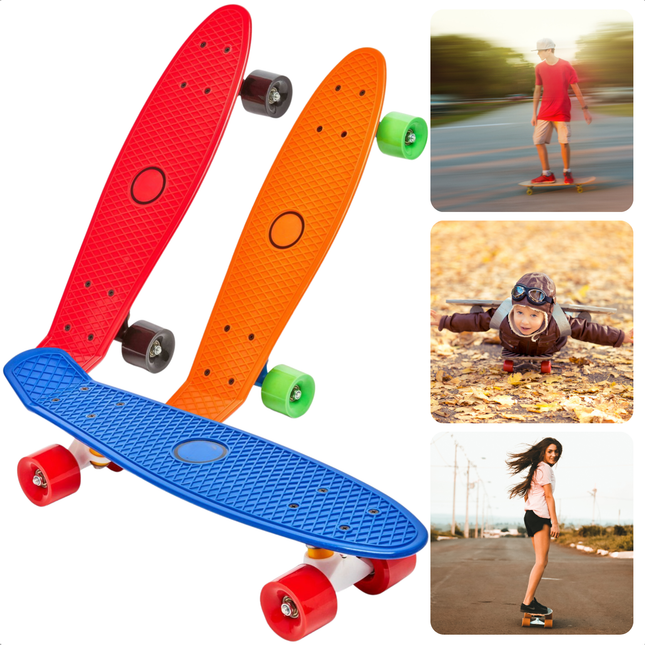 Cheqo® Penny Skateboard Kinderen -  Penny Board  - Stevig Plastic Deck