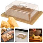 Cheqo® Bamboe Kaasstolp - Kaasdoos - Kaashouder - Vershoudbakje - Duurzame Kaasplank met Deksel
