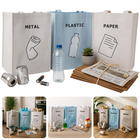 Cheqo® Afvalzakken Set - Afval Scheiden - Recycle Zakken - Koppelbare Afvalzakken - 3 Stuks - Klittenband Bevestiging - PP Materiaal - Milieuvriendelijk - Herbruikbare Zakken - Afval Sorteren - Kunststof Zakken