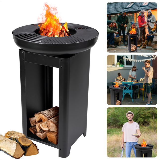 Cheqo® BBQ Vuurkorf - Teppanyaki Grillplaat - Buiten Koken - Stijlvol Design - Barbecue - Vuurkorf