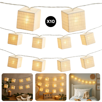 Cheqo® Lichtslinger Met LEDs - Decoratieve Verlichting op Batterij - Lichtslinger - Lange Levensduur Verlichting - Sfeerverlichting Binnen - Woonkamer Decoratie - Slaapkamer Verlichting - Kantoor Sfeerlicht