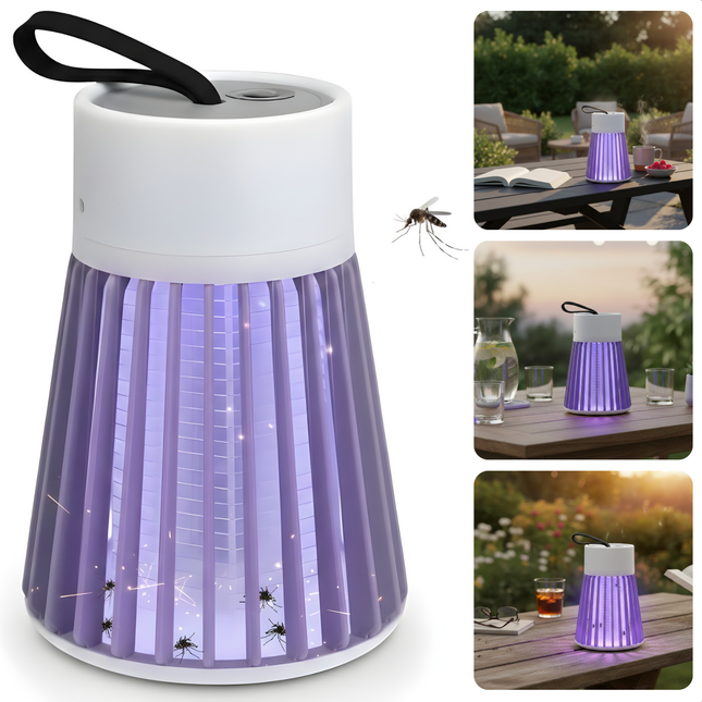 Cheqo® Muggenlamp - Insectenlamp - Vliegenlamp - Muggenvanger - Vliegenvanger - Elektrische Muggenlamp - Elektrische Insectenlamp - Uv Muggenlamp - Uv Insectenlamp - Elektrische Insectendoder - Insectenbestrijder - Oplaadbare Muggenlamp